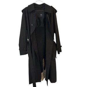 Burberry VTG Trench Coat Men's Authentic size 44 T Double breasted black